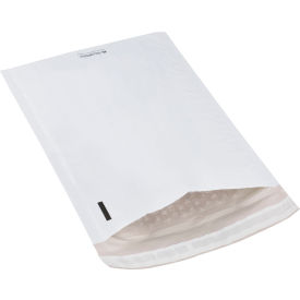 Global Industrial 412519 Global Industrial™ Bubble Lined Poly Mailers, #1, 7-1/4"W x 12"L, White, 100/Pack image.