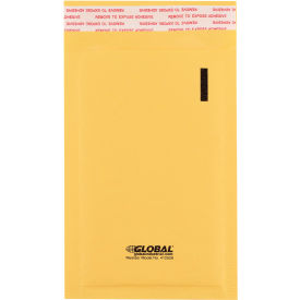 Global Industrial 412526 Global Industrial™ Self Seal Bubble Mailers, #000, 4"W x 8"L, Gold, 500/Pack image.