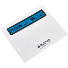 Global Industrial 412579 Global Industrial™ Packing List Envelopes W/Print, 4-1/2"L x 5-1/2"W, Blue, 1000/Pack image.