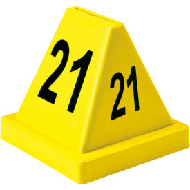 Global Industrial 412589 Global Industrial™ Numbered Cones, 21-40, Yellow image.