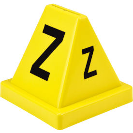 Global Industrial 412590 Global Industrial™ Lettered Cones, A-Z, Yellow image.