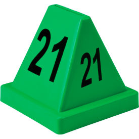 Global Industrial 412592 Global Industrial™ Numbered Cones, 21-40, Green image.