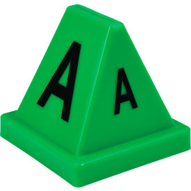 Global Industrial 412593 Global Industrial™ Lettered Cones, A-Z, Green image.