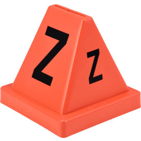 Global Industrial 412596 Global Industrial™ Lettered Cones, A-Z, Red image.