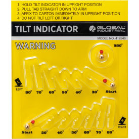 Global Industrial Tilt Indicator, Yellow