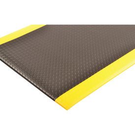NoTrax® Diamond Sof-Tred Anti Fatigue Mat 1/2" Thick 2 x 3 Black/Yellow Border 