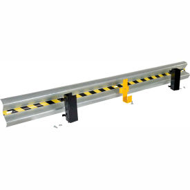 Vestil Manufacturing GR-H2R-DI-10-HDG Steel Drop-In Guard Rail 10L With (3) Brackets & Hardware, Galvanized image.