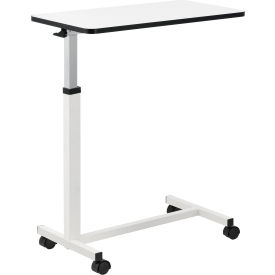 Global Industrial Overbed Table With H-Base, White Laminate Tabletop