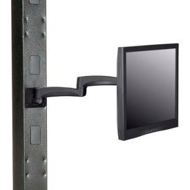Global Industrial 436945ABK Global Industrial™ Fixed Height LED/LCD Monitor Wall Mount Arm with VESA Plate, Black image.