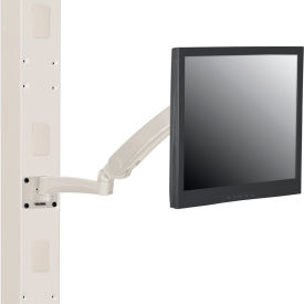 Global Industrial 436946ABG Global Industrial™ Gas Spring LED/LCD Flat Panel Monitor Arm with VESA Plate, Beige image.