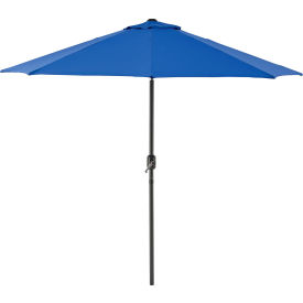 Global Industrial 436970 Global Industrial™ Outdoor Umbrella with Tilt Mechanism, Olefin Fabric, 8-1/2W, Blue image.
