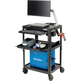 Global Industrial 436997BK Global Industrial™ Mobile Powered Laptop Cart with 100AH Battery image.
