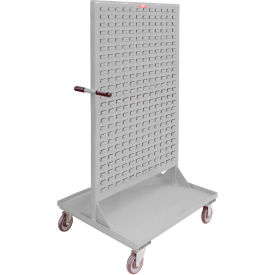 Jamco Products, Inc. RE336N800GPQQ Steel Mobile Double Sided Bin Rack - All-Welded 36" x 68", 8" Casters image.
