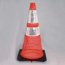 Traffix Devices Inc. Q6N60-28R   VizCon TrafFix Devices Quick Deploy Emergency Spring Cone, 3 Lb Base, Pack of 6 image.