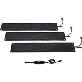 Heat Trak, Llc. HRT11-36 HeatTrak® Outdoor Snow & Ice Melting Heated Stair Mat 1/2" Thick 1 x 3 120 Volt Black image.