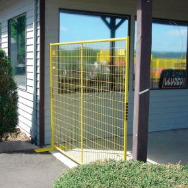 Jewett Cameron Companies RF 10006-4 Perimeter Patrol™ Welded Wire Yellow Powder Coat Fence - 76"Wx6H 4 Panel Kit image.