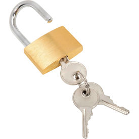 Global Industrial 443232 Global Industrial™ Brass Padlock With 3 Keys - Keyed Differently image.