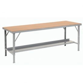 Global Industrial 606766 Global Industrial™ Assembly Workbench, 84 x 28", Folding Leg, Hardboard Square Edge image.