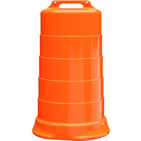 Plasticade 456-LD-T Commander Traffic Drum Orange 23-1/2""W x 39-1/2""H LDPE