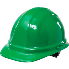 Erb Industries Inc 19958 ERB™ Omega II Hard Hat, 6-Point Mega Ratchet Suspension, Green image.