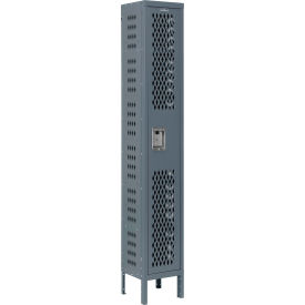 Global Industrial™ Infinity® 1-Tier 1 Door Ventilated Locker12""Wx12""Dx78""HGrayAssembled