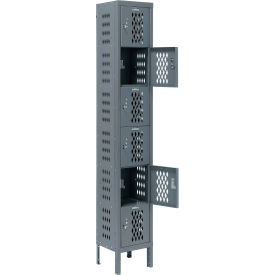 Global Industrial 493252GY Global Industrial™ Capital® 6-Tier 6 Door Ventilated Box Locker, 12"Wx12"Dx78"H, Assembled image.