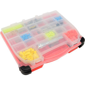 Plano Molding Co. 523101 Plano Stow N Go Singled-Sided LockJaw 15-54 Adjustable Compartment Box, 14.5"Wx3-3/8"Dx11-3/4"H,Red image.