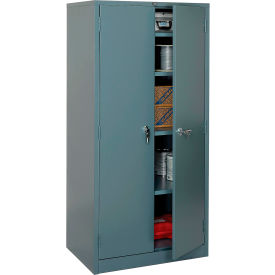 Global Industrial 493310GY Global Industrial™ Storage Cabinet, Turn Handle, 36"Wx24"Dx78"H, Gray, Unassembled image.