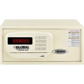 Global Industrial 493383 Global Industrial™ Personal Hotel Safe Electronic Lock Card Slot 15x10x7 Keyed Differently WHT image.