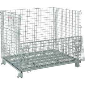 Global Industrial 493394 Global Industrial™ Folding Wire Container, 48"L x 40"W x 42-1/2"H, 3000 Lb. Capacity image.