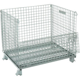 Global Industrial 493396 Global Industrial™ Folding Wire Container, 40"L x 32"W x 34-1/2"H, 3000 Lb. Capacity image.