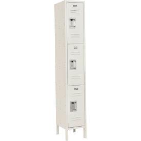 Global Industrial™ Infinity® 3-Tier 3 Door Locker 12""W x 15""D x 78""H Tan Unassembled