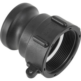 Global Industrial 493522 Global Industrial™ Polypropylene 2" Female NPS Pipe Thread x 2" Part A Camlock Adapter image.