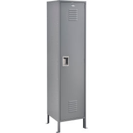 Global Industrial 290606 Global Industrial™ Infinity® 1-Tier 1 Door Locker, 18"W x 21"D x 78"H, Gray, Unassembled image.