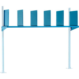 Global Industrial 493690BL Global Industrial™ Upper Shelf & Dividers For 60"W Packing Workbench, Blue image.
