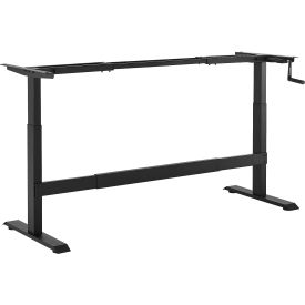 Workbench Frame and Leg Kit for 48/60/72 Manual Hand Crank Adjustable Height - Black 