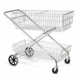 Global Industrial™ Wire Utility Basket Mail Cart 200 Lb. Capacity