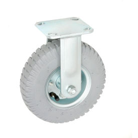Global Industrial 748040 Global Industrial™ Rigid Plate Caster 8" Full Pneumatic Wheel 300 lb. Capacity image.