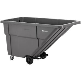 Global Industrial™ Standard Duty Plastic Tilt Truck 1 Cu. Yd. Cap1000 Lbs. Cap Gray