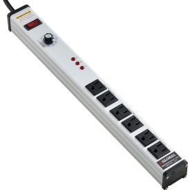 Global Industrial 501644 Global Industrial™ Power Strip With 3-Way Cycle Timer, 6 Outlets, 12A, 15 Cord image.
