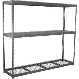 Global Industrial 3 Shelf Extra Heavy Duty Boltless Shelving Starter 96""W x 48""D x 84""H Wire Deck