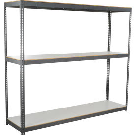 Global Industrial 3 Shelf Extra Heavy Duty Boltless Shelving Starter 72""Wx24""Dx84""H Laminate Deck