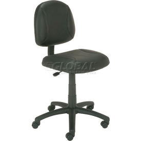 Global Industrial 506823 Interion® Task Chair With Mid Back, Synthetic Leather, Black image.