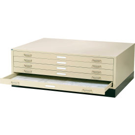 Interion® 5 Drawer Blueprint Flat File Cabinet 40-3/4W Putty