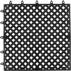 NoTrax® Modular Lok-Tyle™ Drainage Mat Interlocking Tile 12" x 12" Black