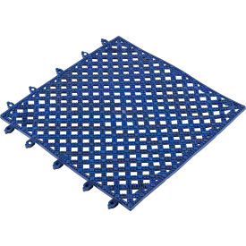 NoTrax® Modular Lok-Tyle™ Drainage Mat Interlocking Tile 12" x 12" Blue