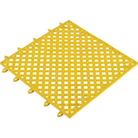 NoTrax® Modular Lok-Tyle™ Drainage Mat Interlocking Tile 12" x 12" Yellow