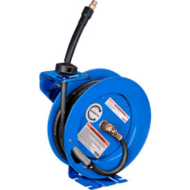 Global Industrial™ Spring Retractable Steel Hose Reel w/ 3/8" x 25'L Hose 300 PSI