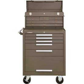 Global Industrial 534721 Kennedy® 275XB & 526B 27"W X 18"D X 48-5/8"H 13 Drawer Roller Cabinet & Machinest Chest Combo image.