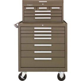 Global Industrial 534727 Kennedy® 297XB & 266B 29"W X 20"D X 49-3/4"H 13 Drawer Roller Cabinet & Mechanics Chest Combo image.